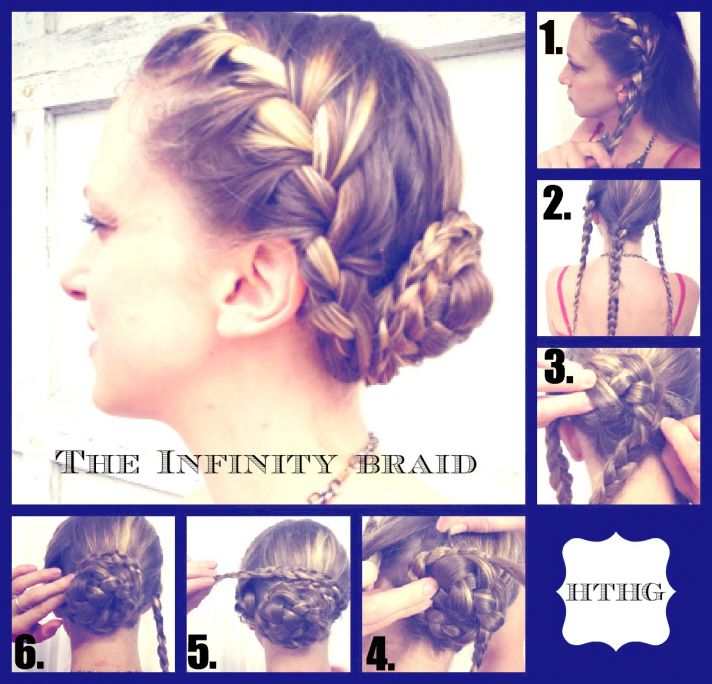 How To hair Girl DIY Wedding Hairstyle Infinity Braid