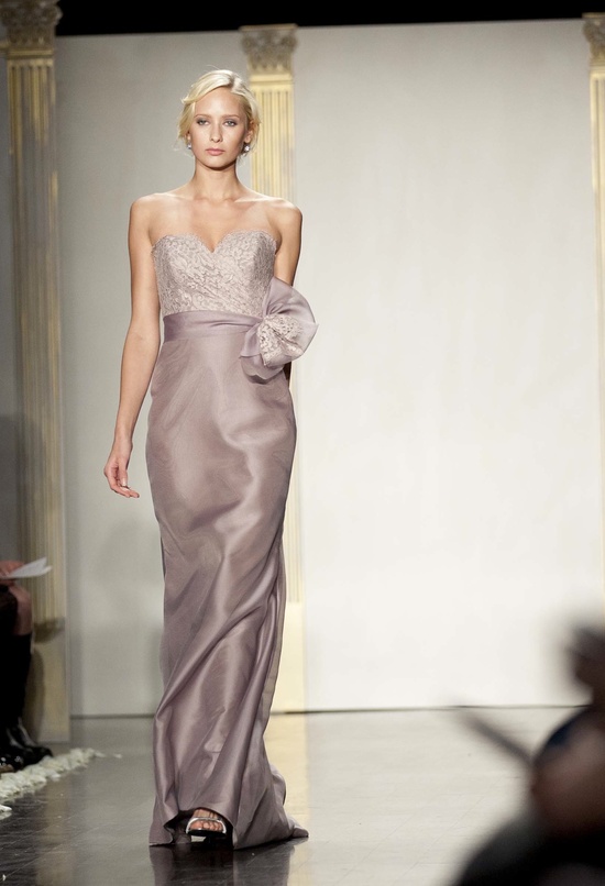 Full-length bridesmaid dress
