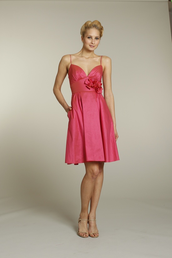 Girly pink bridesmaid dress