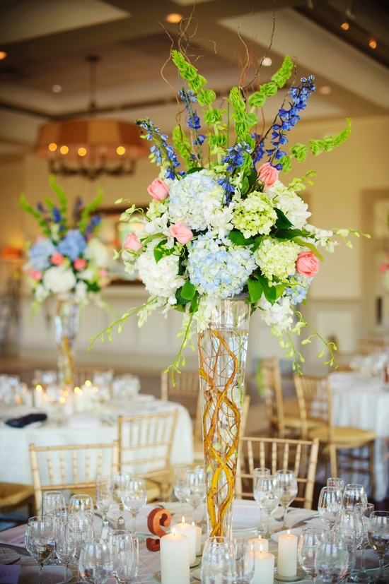 elegant real wedding with simple DIY details spring topiary centerpiece