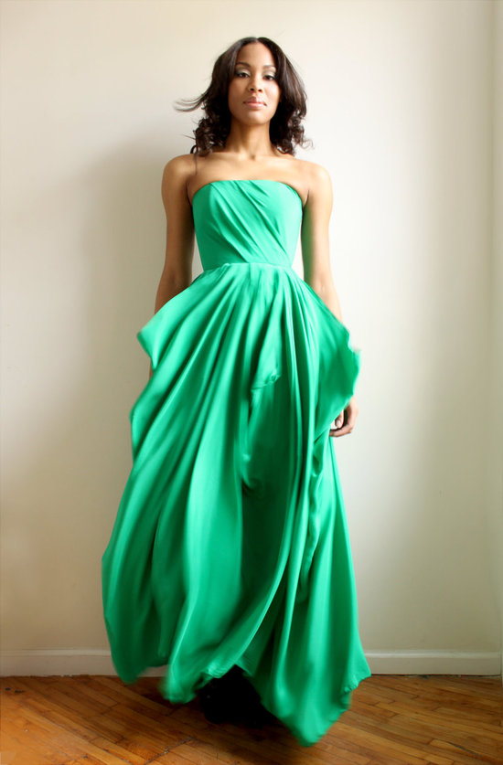 emerald green bridesmaid dress