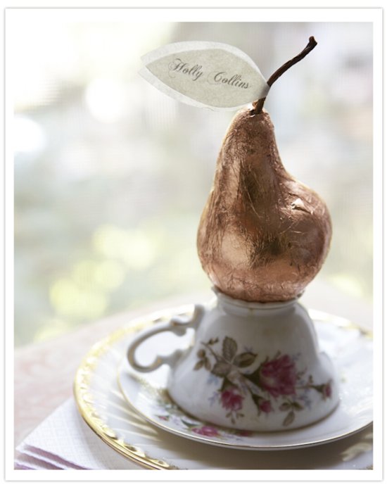 gilded pear wedding escort cards DIY projects for brides