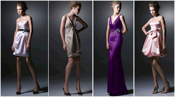 Chic, stylish luxurious bridesmaids’ dresses: perfect for a fall or winter wedding