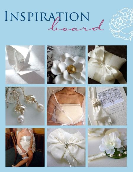 Soft satin is perfect for an elegant wedding- get inspired by this white, gold and ivory inspiration