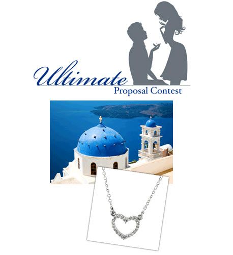 Ultimate Proposal Contest giveaway- win getaway to Santorini, Greece and platinum jewelry!