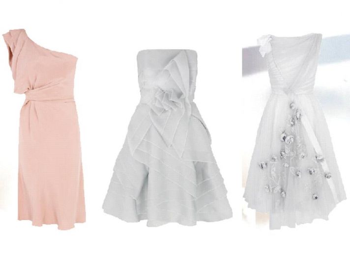 2011 pastel bridesmaids’ dresses by David Fielden