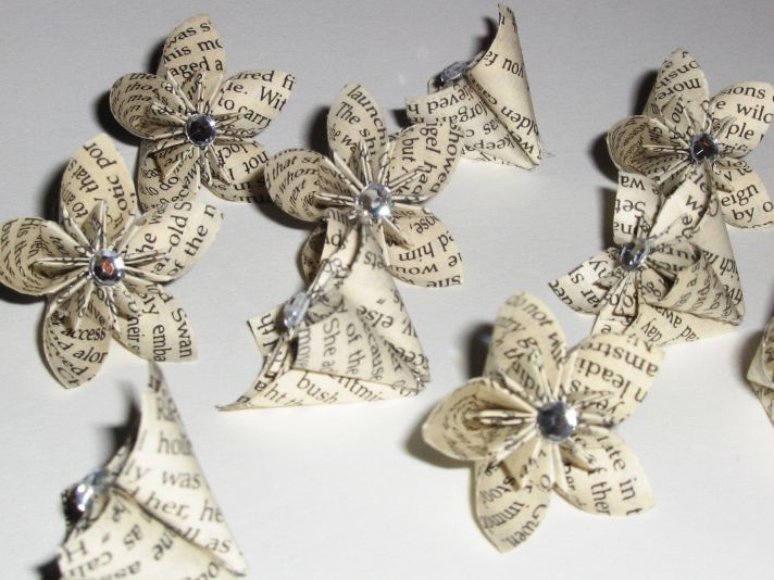Recycled paper flowers for your wedding ceremony or reception