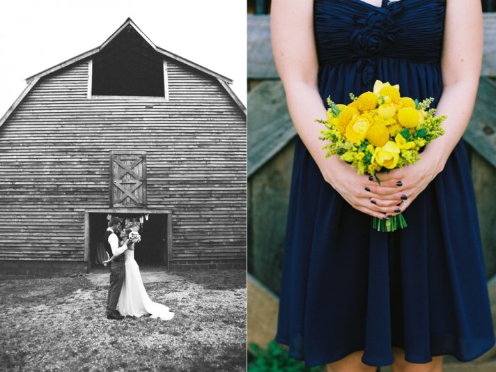 Rustic outdoor wedding venue with distressed barn in Knoxville, TN