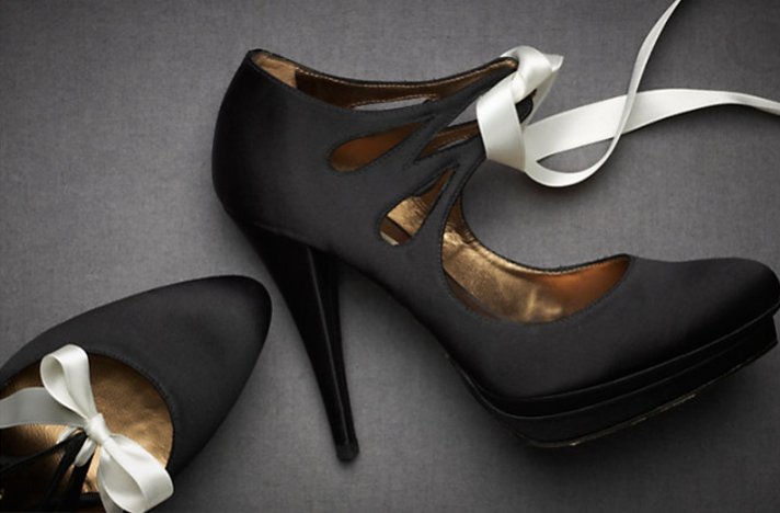 BHLDN wedding shoes- sophisticated black