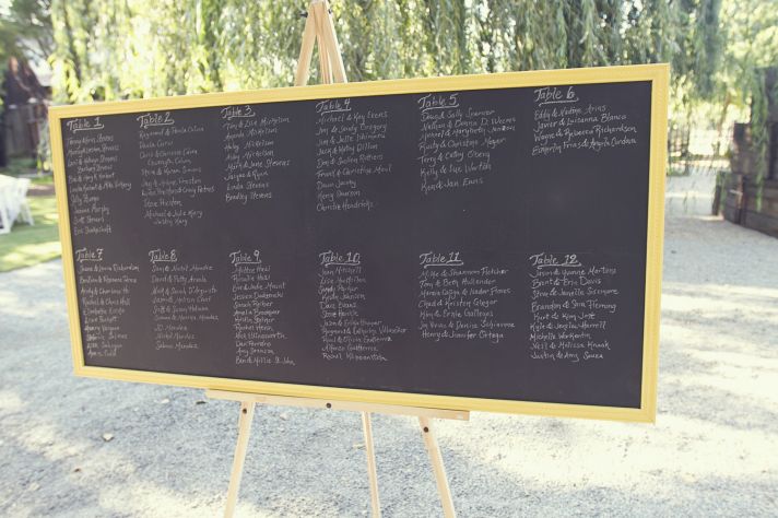 chalkboard chic wedding reception