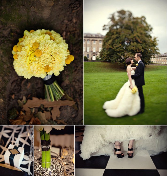 yellow bridal bouquet vera wang wedding dress real weddings