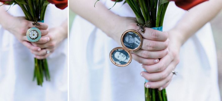 bridal bouquet lockets honoring deceased