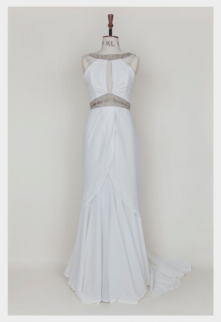 white vintage inspired wedding dress white