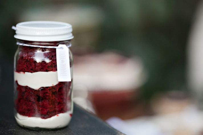 red velvet wedding guest favors