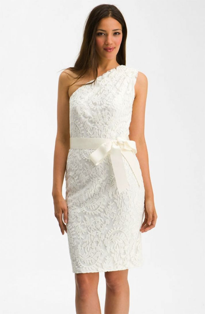 tadashi shoji lace LWD short wedding dresses for the reception Nordstrom wedding suite 1
