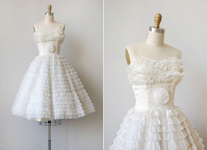 vintage wedding dress bridal gown inspiration from Etsy LWD
