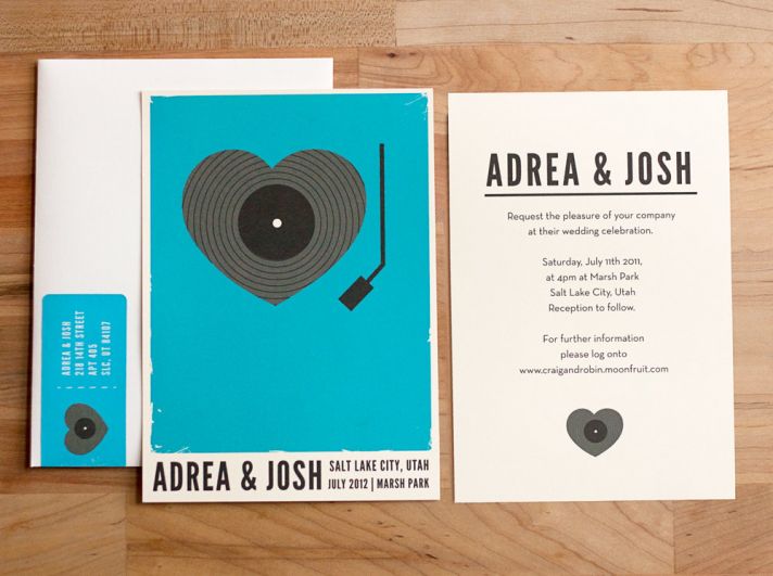 music themed wedding accessories ceremony reception decor retro invites 2
