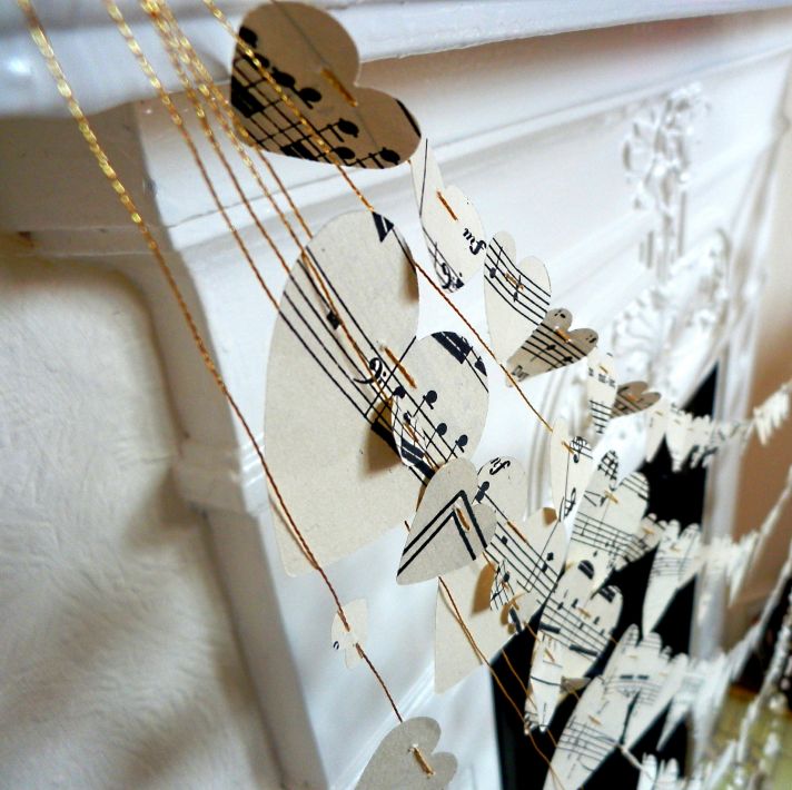 music themed wedding accessories ceremony reception decor garland