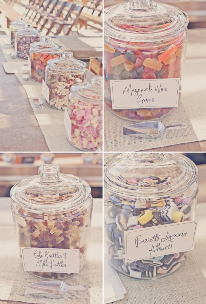 elegant outdoor wedding inspiration peach lavender colors candy bar