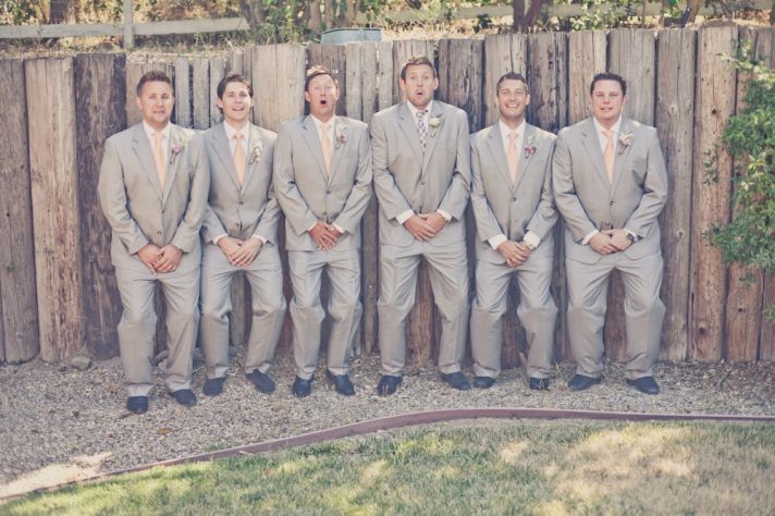 wine country wedding funny groomsmen shot