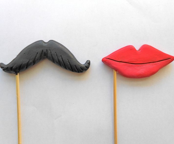 creative wedding cake toppers on Etsy Pinterest mustache and lips
