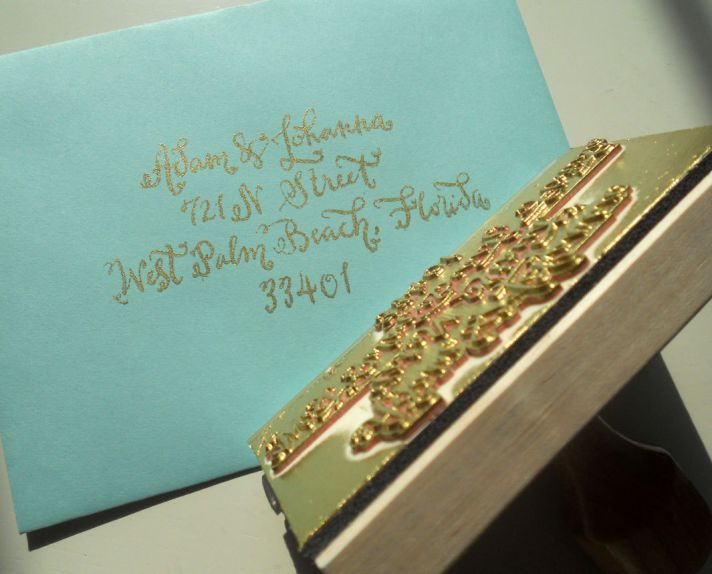 5 easy ways to personalize the wedding DIY weddings calligraphy stamp