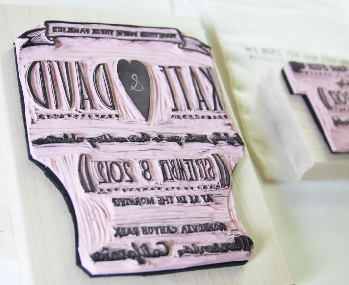 custom wedding ideas RSVP stamp