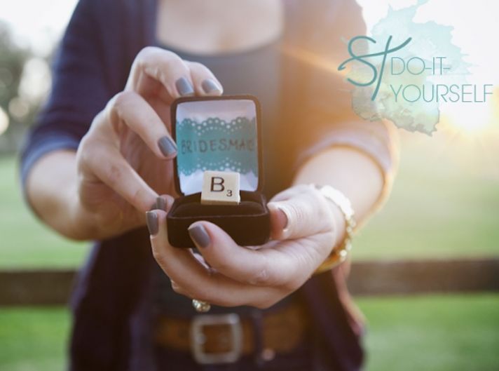 Unique Wedding Ideas to say Will You Be My Bridesmaid Scrabble Ring