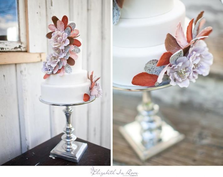 Bohemian Romance Simple Wedding Cake