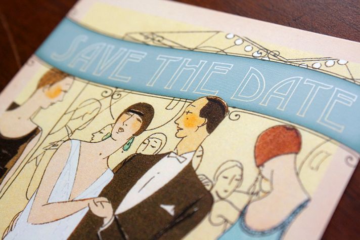 Great Gatsby Inspired Wedding Invitations