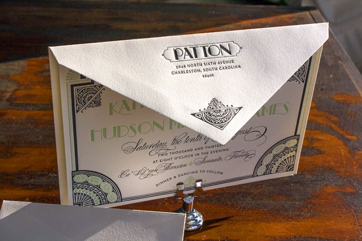 Great Gatsby Inspired Wedding Invitations