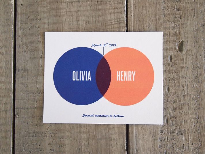 Venn Diagram Wedding Save the Date