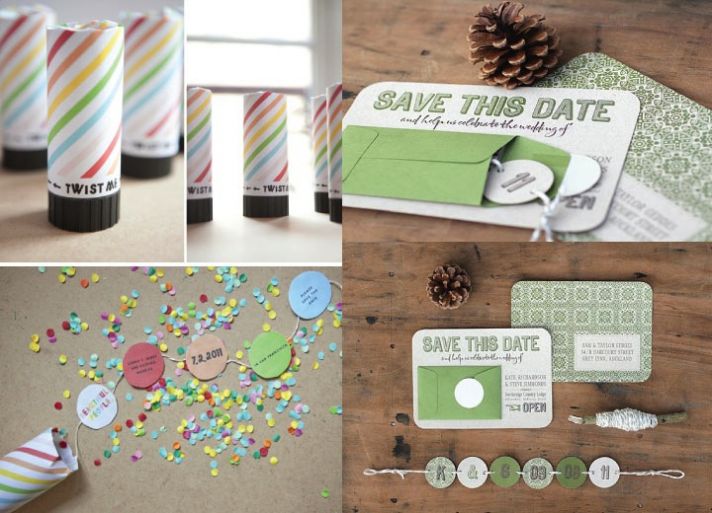 Confetti Popper Save the Dates