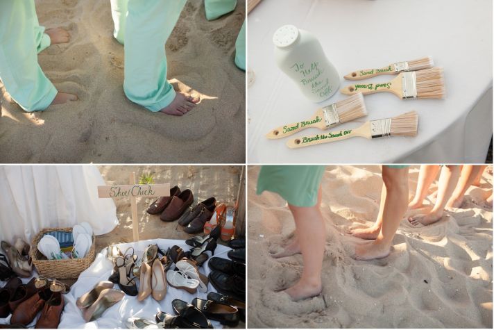 Real Wedding Long Island Throo Williams Photography by Verdi Ceremony Groomsment Bridesmaids Feet