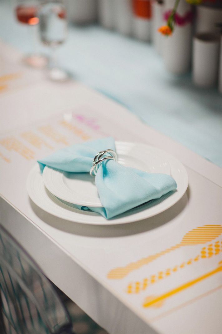 modern wedding tablescape with unique diy centerpieces