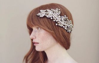 Grecian bridal headpiece by Twigs and Honey
