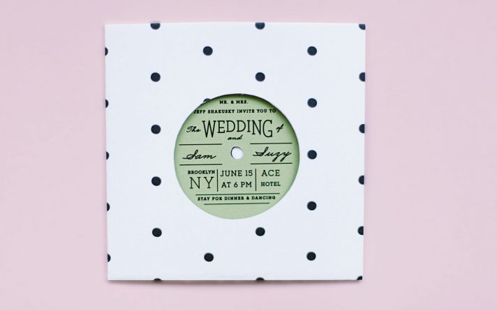 vintage retro interactive wedding invitation