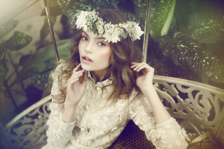 ethereal wedding hair and makeup for romantic bohemian brides