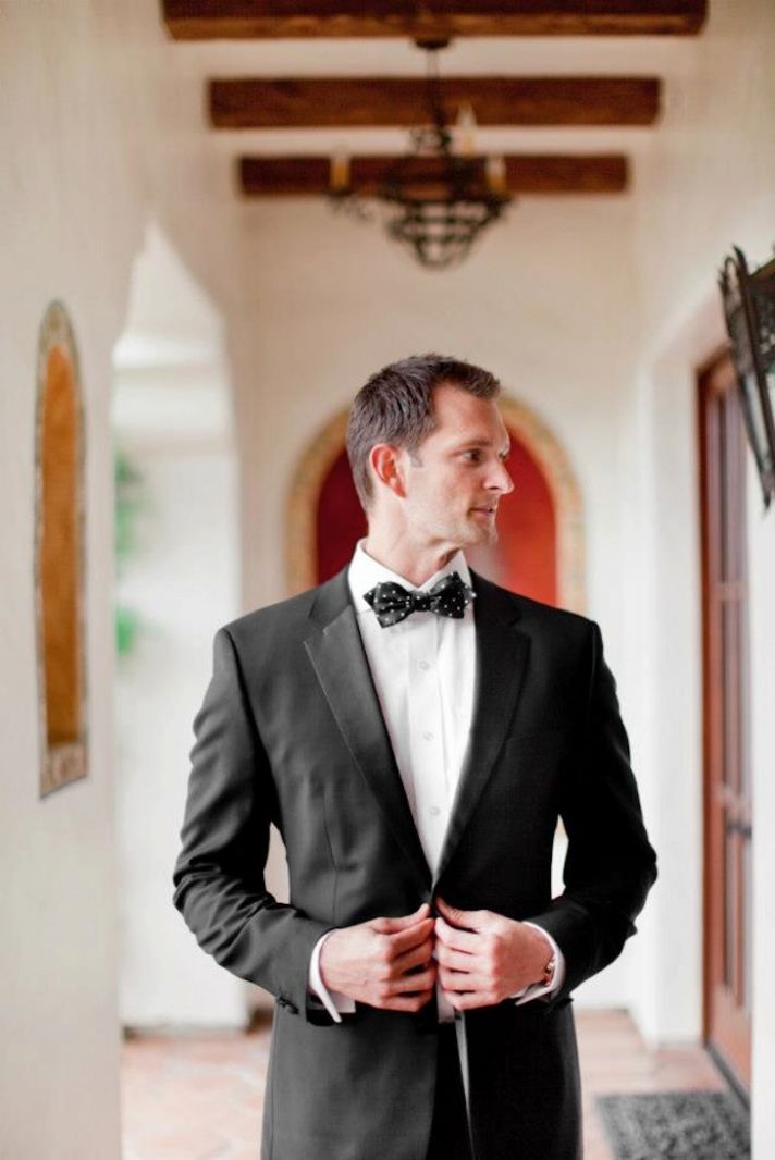 Real wedding in Simi Valley California dapper groom and rad vintage ride