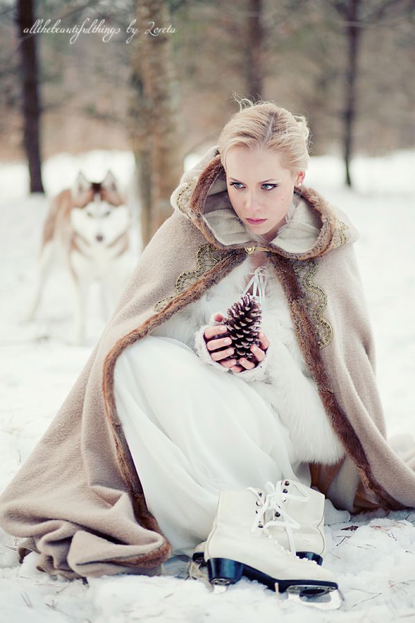 enchanted bridal cape for winter