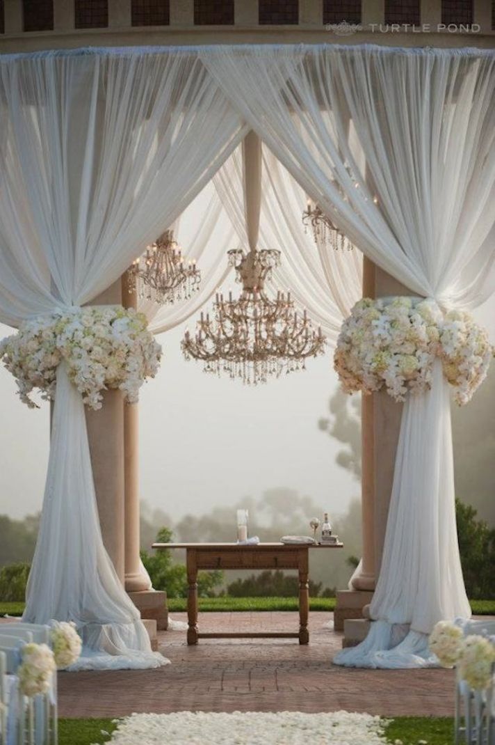 Glamorous ceremony altar