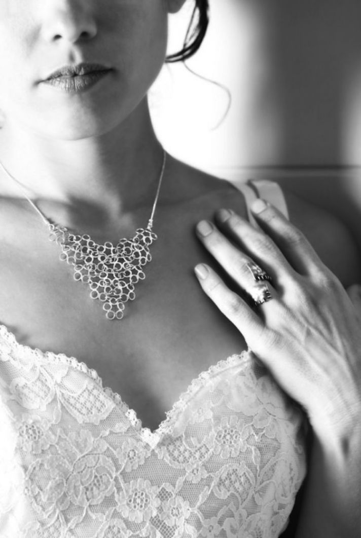 Sterling silver statement necklace