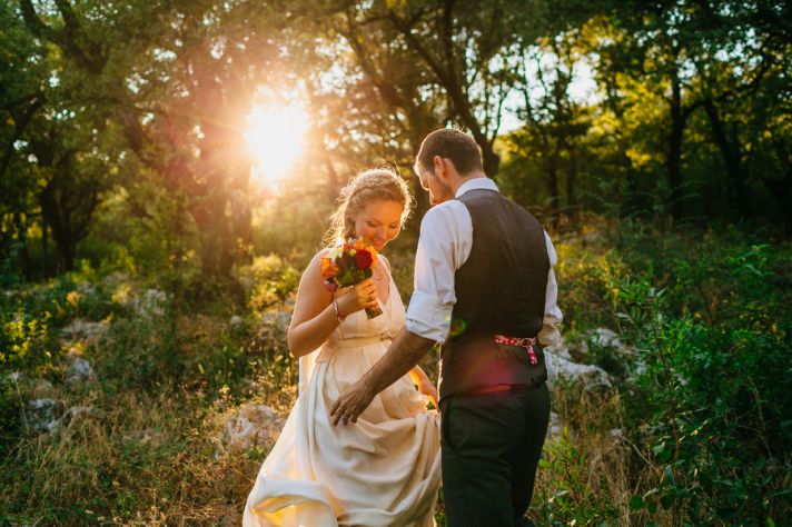 French Real Wedding first look