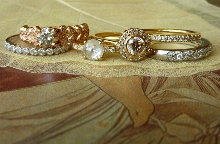 Unique Engagement Rings Wedding Bands On Etsy Yellow Rose Gold Platinum