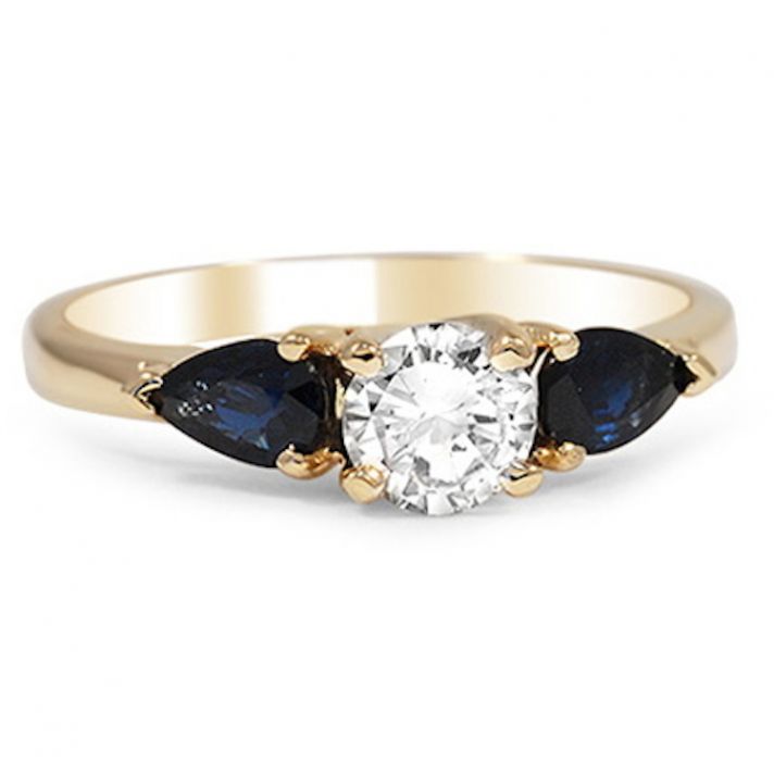 Diamonds and Pear Shaped Sapphires