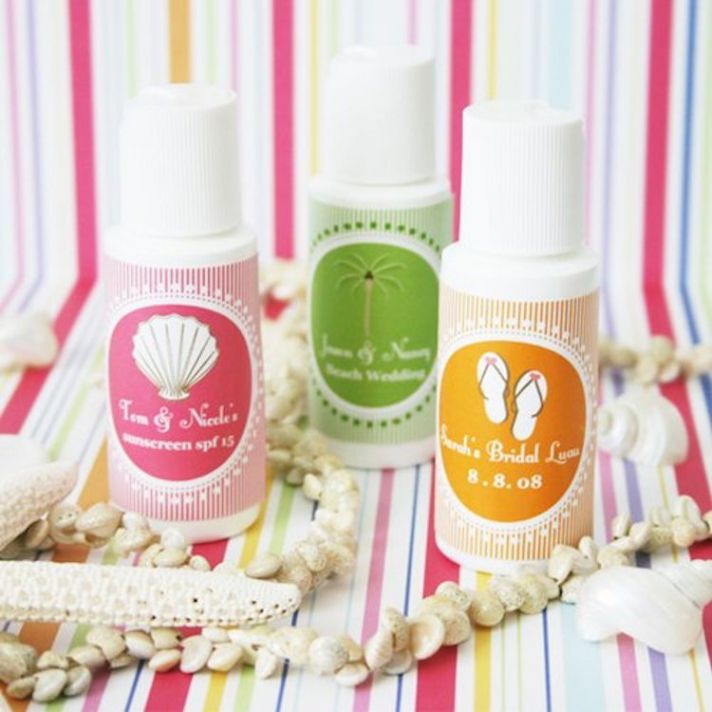 Personalized Sunscreen Favors