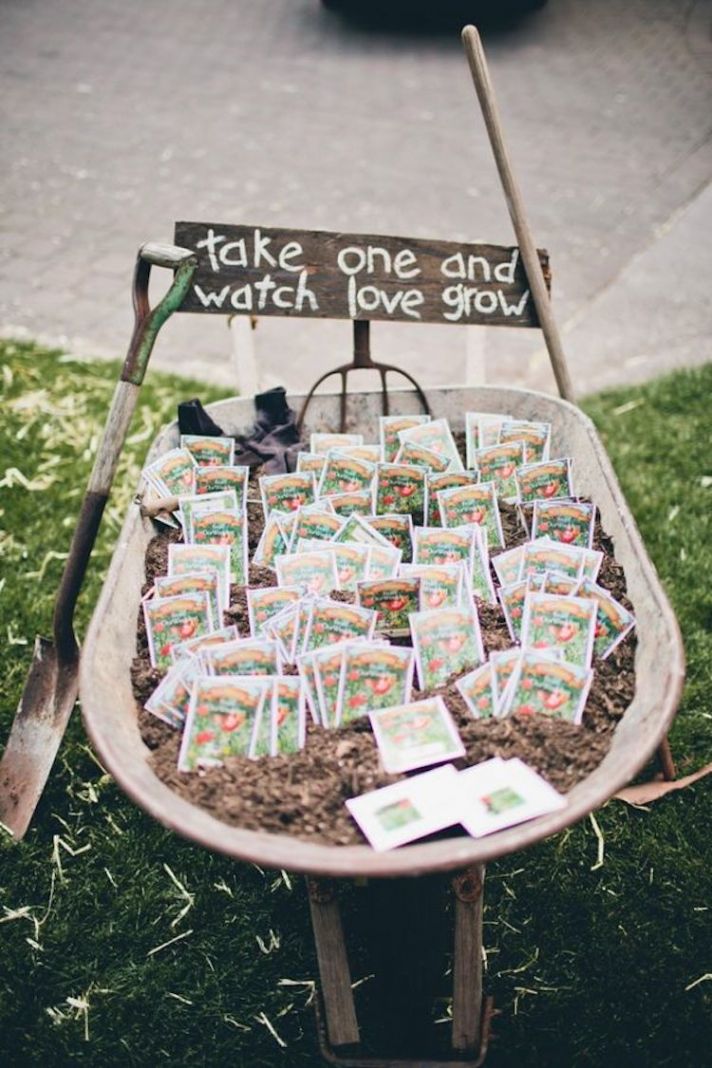 Rustic Flower Seed Favors