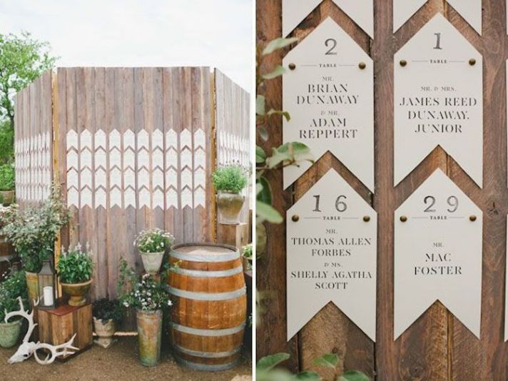 Rustic Chic Escort Card Display