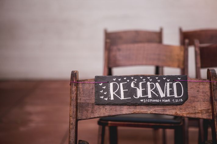 DIY Ceremony Reserved Sign