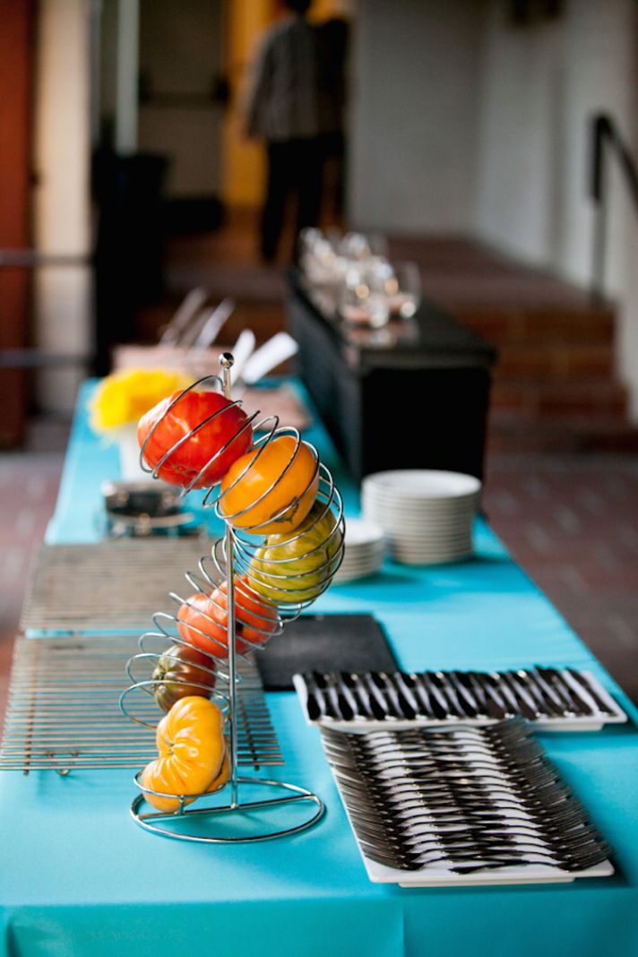 Peppers as Reception Buffet Decor